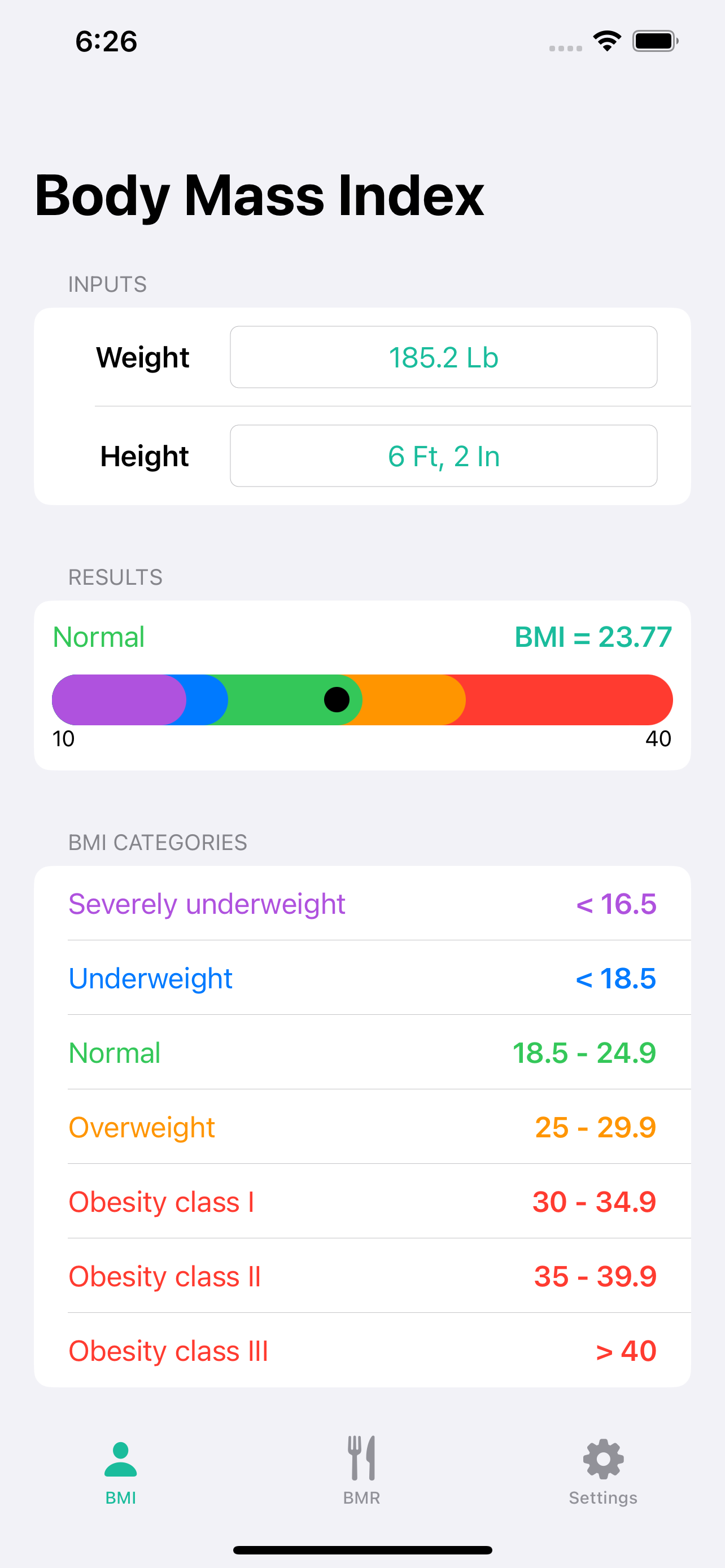 Mikrasya Body Mass Index App